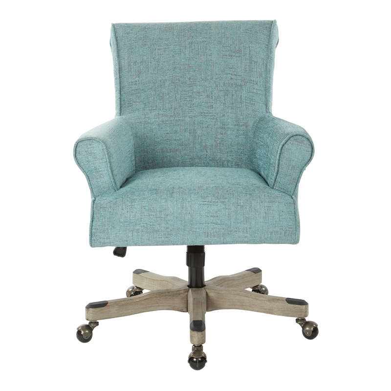 UrbanPro Polyester Turquoise Office Chair Adjustable Height 39.75