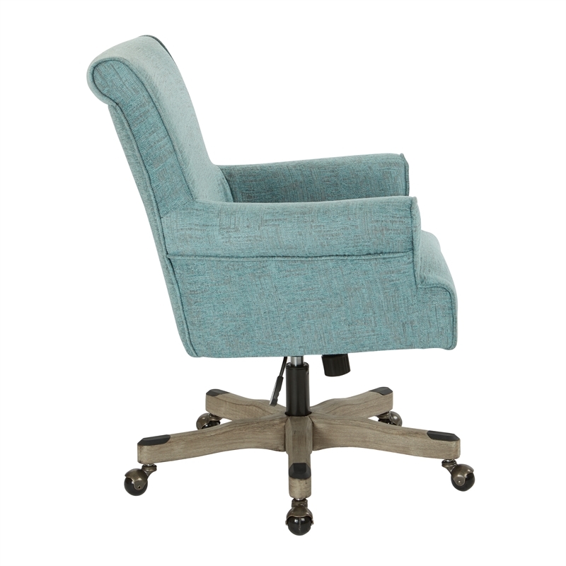 UrbanPro Polyester Turquoise Office Chair Adjustable Height 39.75
