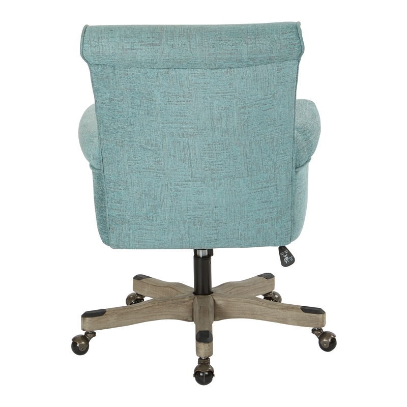 UrbanPro Polyester Turquoise Office Chair Adjustable Height 39.75