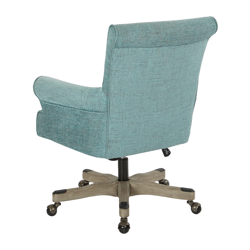 UrbanPro Polyester Turquoise Office Chair Adjustable Height 39.75