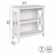 Urbanpro Small 2 Shelf Bookcase in Pure White Oak - Engineered Wood