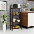 Urbanpro 4-Tier Bamboo Ladder Shelf Plant Display Stand Rack Bookshelf in Brown