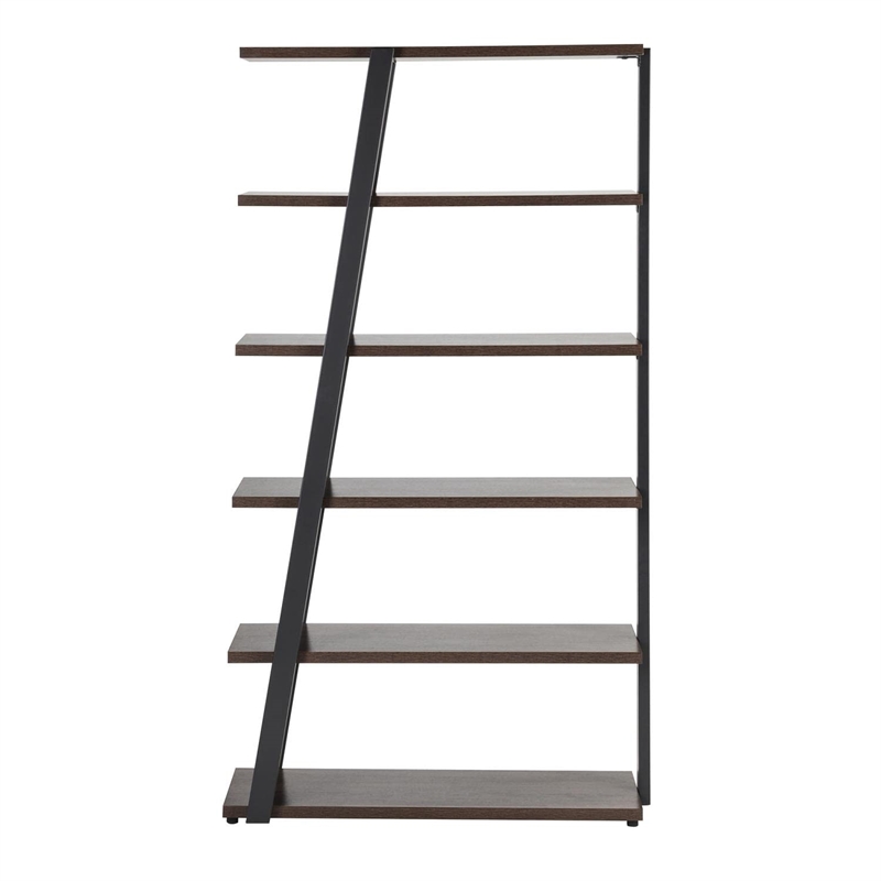 UrbanPro Contemporary 5 Shelf Bookshelf in Southern Tobacco