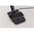 UrbanPro Modern LED Lamp with Wireless Charging Pad & USB Port in Black