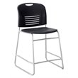 UrbanPro Transitional Metal Counter Drafting Chair in Black/Silver
