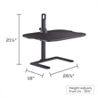 UrbanPro Transitional Height Adjustable Laptop Stand in Black