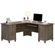 UrbanPro L-shaped Contemporary Engineered Wood Computer Desk in Emery Oak