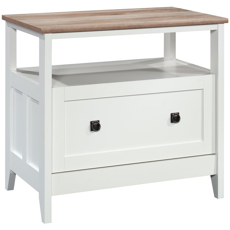UrbanPro Engineered Wood Glacier White Lateral File Cabinet Rectangular Unassembled