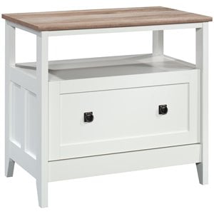 UrbanPro Engineered Wood Glacier White Lateral File Cabinet Rectangular Unassembled