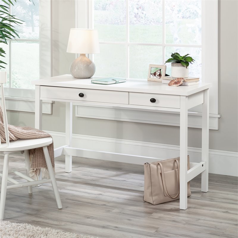 UrbanPro Farmhouse Engineered Wood Writing Desk in Soft White