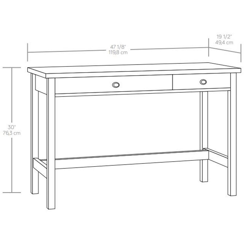UrbanPro Farmhouse Engineered Wood Writing Desk in Soft White
