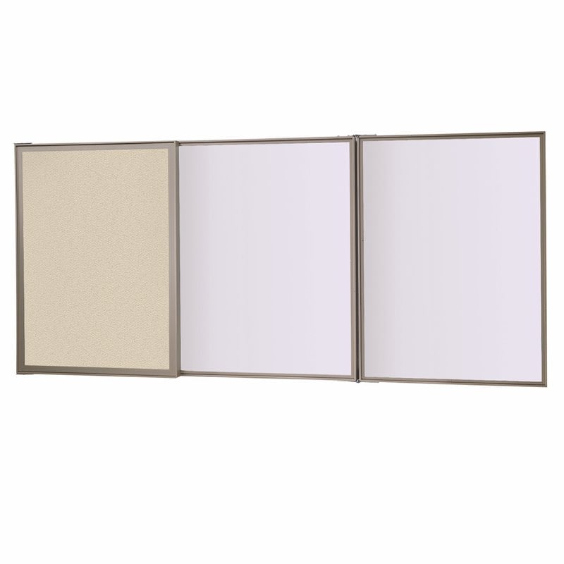 UrbanPro Non-Magnetic Fabric Beige Board Cabinet Rectangular 24