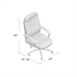UrbanPro Modern Faux Leather Executive High Back Office Chair in Black