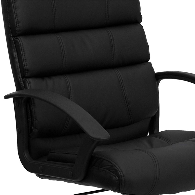 UrbanPro Mid-Back Leather Office Chair in Black