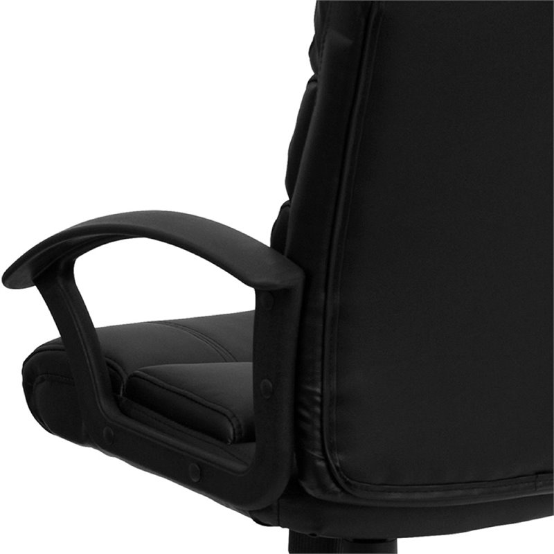 UrbanPro Mid-Back Leather Office Chair in Black