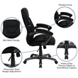 UrbanPro Contemporary Microfiber Upholstered High Back Office Chair in Black