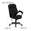UrbanPro Contemporary Microfiber Upholstered High Back Office Chair in Black