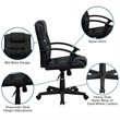 UrbanPro Mid Back Black Leather Office Chair