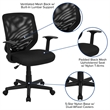 UrbanPro Mid-Back Mesh Office Chair in Black