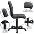UrbanPro Modern Vinyl Quilted Mid Back Office Swivel Chair in Black