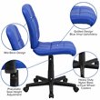 UrbanPro Mid Back Quilted Office Swivel Chair in Blue