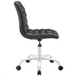 UrbanPro Modern Mid Back Armless Swivel Office Chair in Black