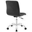 UrbanPro Modern Mid Back Armless Swivel Office Chair in Black