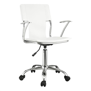 UrbanPro Modern Vinyl/Steel Adjustable Height Office Chair in White