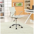 UrbanPro Modern Vinyl/Steel Adjustable Height Office Chair in White