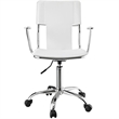 UrbanPro Modern Vinyl/Steel Adjustable Height Office Chair in White