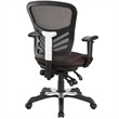UrbanPro Modern Fabric/Sponge Adjustable Height Office Chair in Mahogany/Black