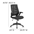 UrbanPro Transitional High Back Swivel Office Chair in Black