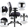 UrbanPro Contemporary Mid Back Mesh Swivel Office Chair in Dark Gray