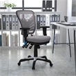 UrbanPro Contemporary Mid Back Mesh Swivel Office Chair in Gray