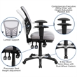 UrbanPro Contemporary Mid Back Mesh Swivel Office Chair in Gray