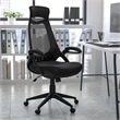 UrbanPro Mid Century High Back Mesh Swivel Office Chair in Black