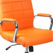 UrbanPro Modern Mid Back Vinyl Swivel Office Chair in Orange