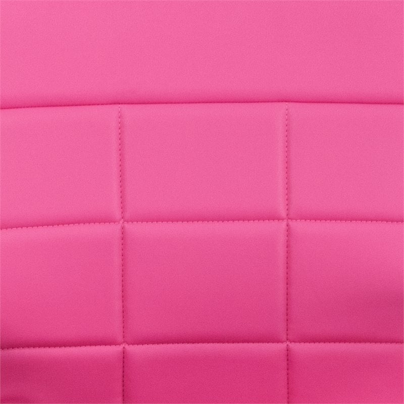UrbanPro Modern Mid Back Faux Leather Swivel Office Chair in Pink