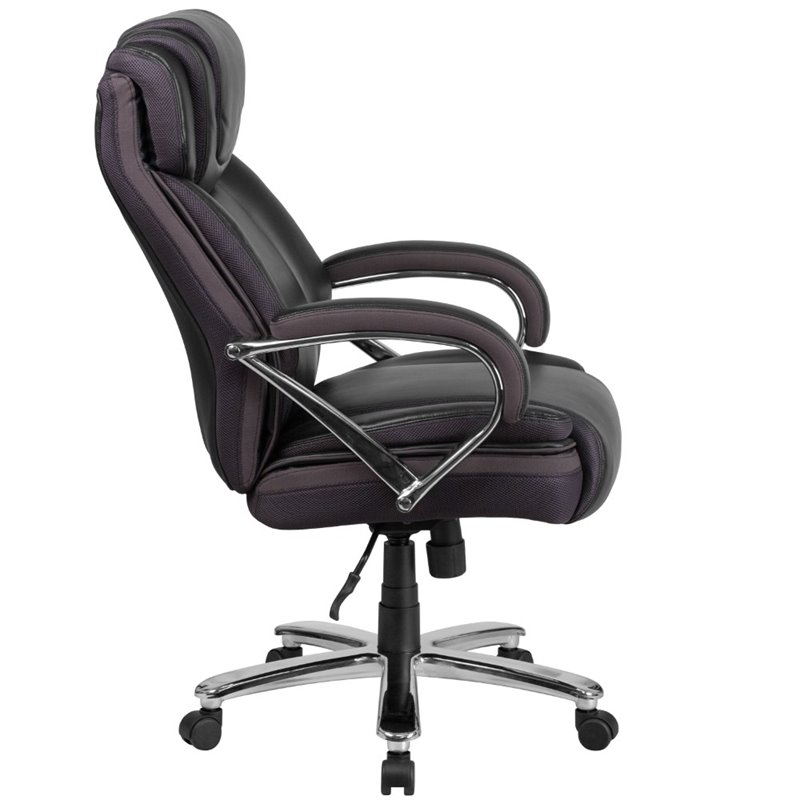 UrbanPro Contemporary Big and Tall Leather Office Chair In Black