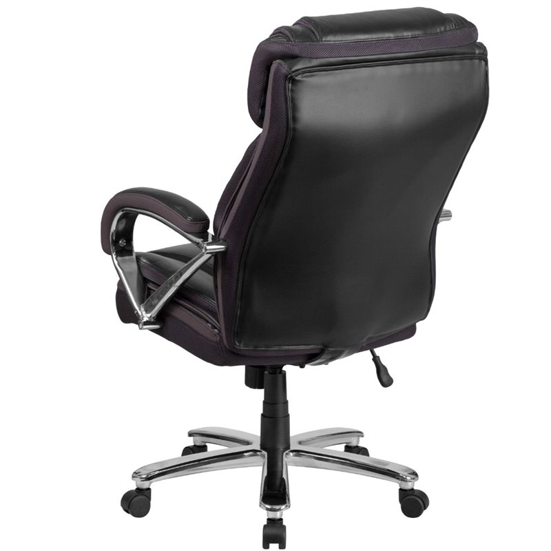 UrbanPro Contemporary Big and Tall Leather Office Chair In Black
