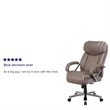 UrbanPro Contemporary Big and Tall Leather Office Chair In Taupe