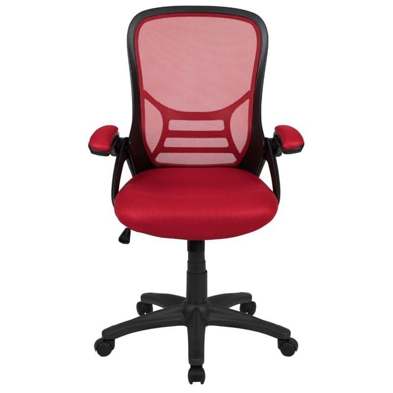 UrbanPro Contemporary High-Back Ergonomic Mesh Office Swivel Chair in Red