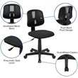 UrbanPro Modern Pivot Mesh Back Office Swivel Chair in Black