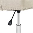 UrbanPro Modern Fabric Upholstered Button Tufted Swivel Office Chair in Beige