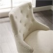 UrbanPro Modern Fabric Upholstered Button Tufted Swivel Office Chair in Beige