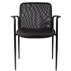 UrbanPro Mesh Guest Chair with Casters in Black