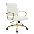 UrbanPro Modern Adjustable Leather Office Chair in White