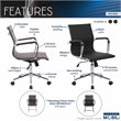 Urbanpro Modern Task Chrome Chair in Black