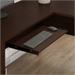 UrbanPro Transitional 72W L Shaped Desk in Mocha Cherry