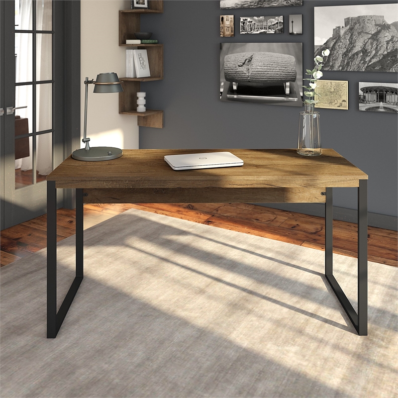 UrbanPro Contemporary 60W Home Office Writing Desk in Rustic Brown